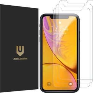 UNBREAKcable Shatterproof Tempered Glass Screen Protector for iPhone 11/ iPhone XR [3-Pack] [Easy Installation Frame] [9H Hardness] [99.99% HD Clear][Bubble Free] for Apple 6.1''
