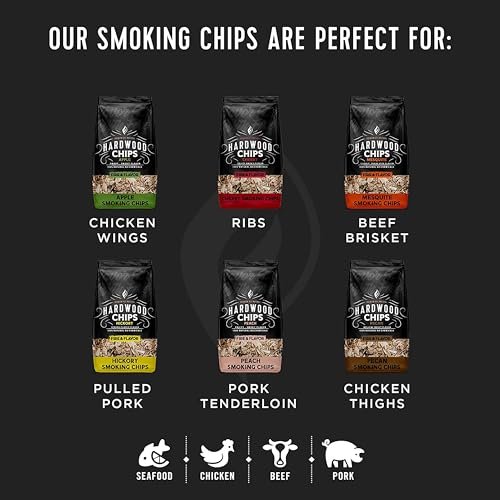 Here's a revised title:
Hickory Smoker Wood Chips - Premium Natural BBQ Grilling Flavor Enhancer 2lb Bag - Image 4