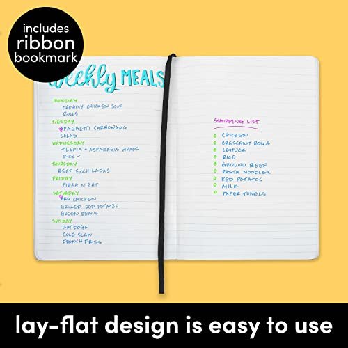 PAPERAGE Black Lined Journal - Hardcover, 160 Pages, 5.7" x 8", 100 GSM - Image 3