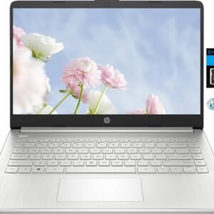 HP 14 Premium HD Portable Laptop Computer Students Business, Quad-Core Intel Celeron Processor, 16GB RAM, 256GB Storage(128GB eMMC+128GB SD Card), 1 Year Office 365, HDMI, Win 12 w/KW Accessories