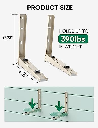 Plusluck Mini Split Wall Mount Bracket – 12,000 BTU, 330 lbs Support - Image 2