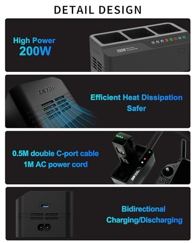 DJI Mavic 3 Pro 200W Fast Charging Hub - Triple Battery Charger - Image 9