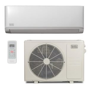 BLACK+DECKER 12,000 BTU Mini Split AC with Heat, 20.8 SEER, 115V, Remote
