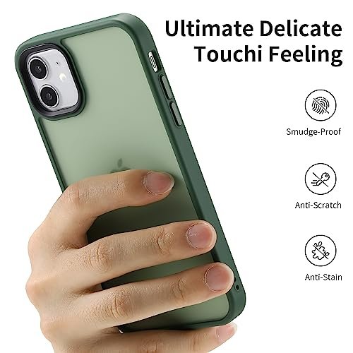 iPhone 11 Rugged Case: Military Drop Protection, Slim Translucent Frosted Green Cover - Image 4