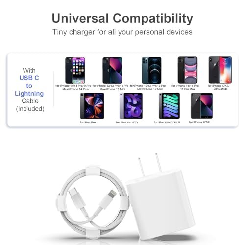20W iPhone Charger Block & Cable Set: Fast Charging for iPhone 14/13/12/11 Pro Max - Image 6