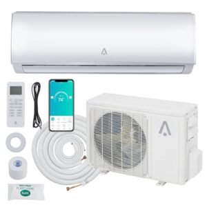 High-Efficiency 9000 BTU Mini Split AC/Heat Pump - 19 SEER2 Inverter Ductless System