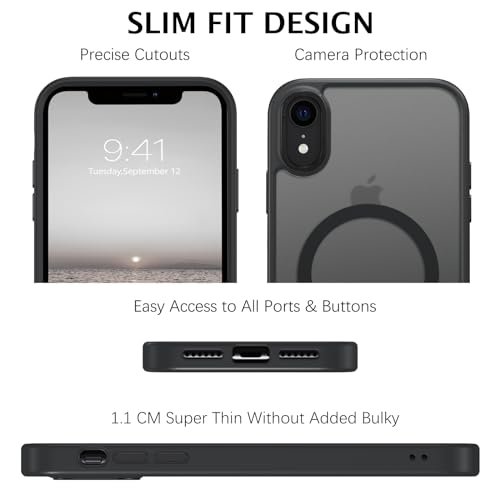 Here's a revised title:
MagSafe iPhone XR Case - Clear Shockproof Slim Protective Wireless Charging Cover - Image 9