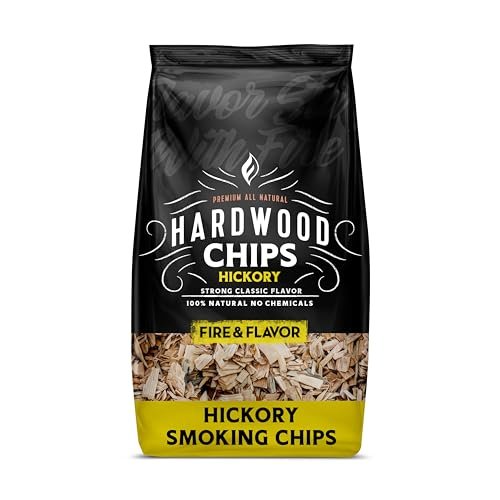 Here's a revised title:
Hickory Smoker Wood Chips - Premium Natural BBQ Grilling Flavor Enhancer 2lb Bag