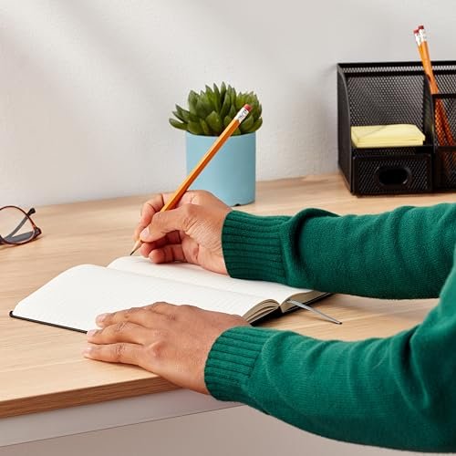 Amazon Basics Hardcover Lined Notebook, 240 Pages, 5" x 8.25", Black - Image 9