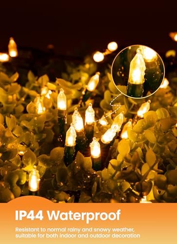 Warm White LED Christmas Lights - 39ft 100 Bulbs, 8 Modes, Outdoor Decorations - Image 3