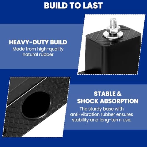 Mini Split AC Mounting Brackets: Rubber Vibration Isolator Pads (4-Pack) - Image 3