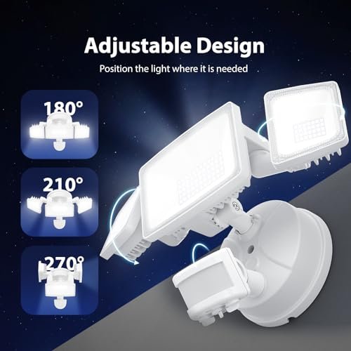 65W Motion Sensor LED Flood Light - Bright 6500lm Outdoor Security Lamp - Image 6