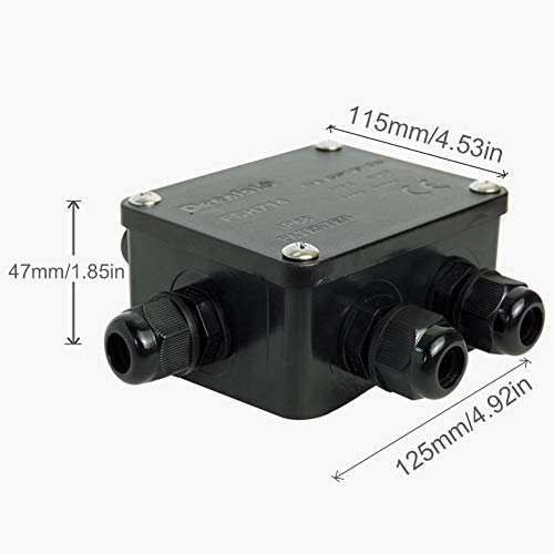 Kekeou 5-Way Outdoor Electrical Junction Box, Waterproof Cable Connector - Image 3
