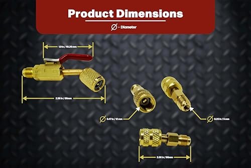 Lu-Hawk R410A Mini-Split Adapter Kit with Shut-Off Valve, Durable HVAC - Image 6