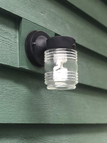 Black Jelly Jar LED Wall Light – Indoor/Outdoor, Energy-Efficient - Image 6
