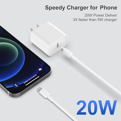 20W iPhone Charger Block & Cable Set: Fast Charging for iPhone 14/13/12/11 Pro Max - Image 2