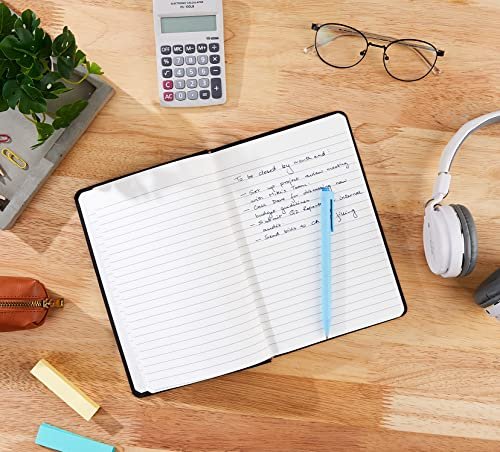 Amazon Basics Hardcover Lined Notebook, 240 Pages, 5" x 8.25", Black - Image 5