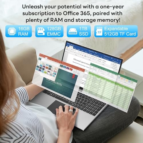 Jumper 16" Laptop, 16GB RAM, 1152GB Storage, N95 CPU, FHD Display - Image 2