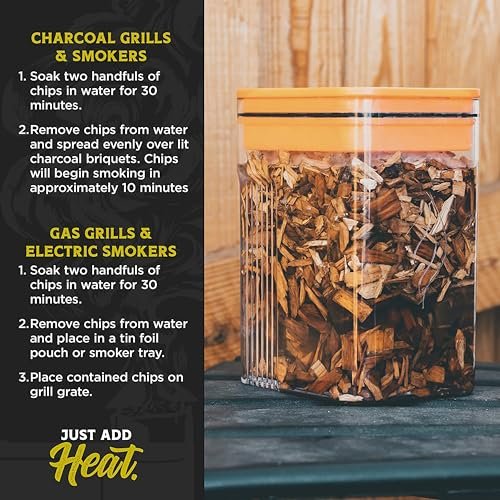 Here's a revised title:
Hickory Smoker Wood Chips - Premium Natural BBQ Grilling Flavor Enhancer 2lb Bag - Image 3