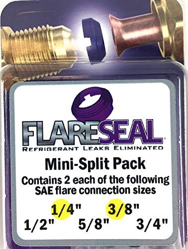 FlareSeal Leak-Free SAE Flare Fittings for HVAC & Mini Split (1/4", 3/8")