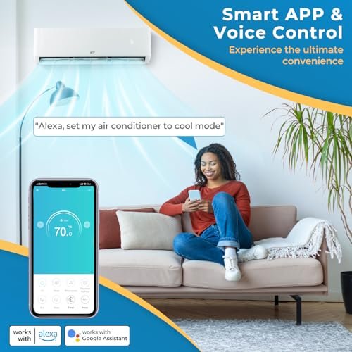 18K BTU Dual Zone Mini Split AC/Heat Inverter | 22 SEER2 Ductless Wall Mount System - Image 2