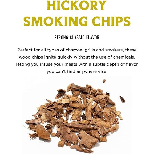 Here's a revised title:
Hickory Smoker Wood Chips - Premium Natural BBQ Grilling Flavor Enhancer 2lb Bag - Image 2