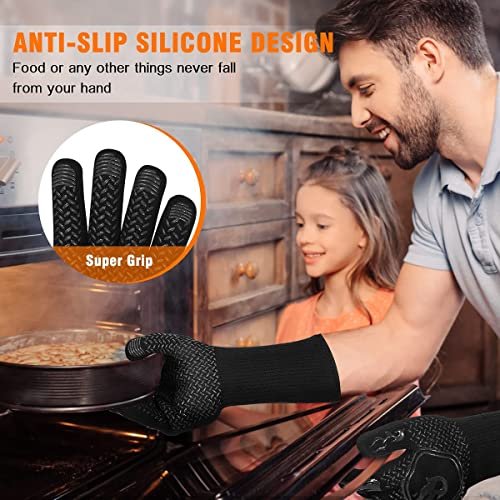 HAMITOR Heat Resistant BBQ Grill Gloves - 1472°F Fireproof Cooking Mitts - Image 8
