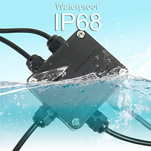 Kekeou 5-Way Outdoor Electrical Junction Box, Waterproof Cable Connector - Image 2