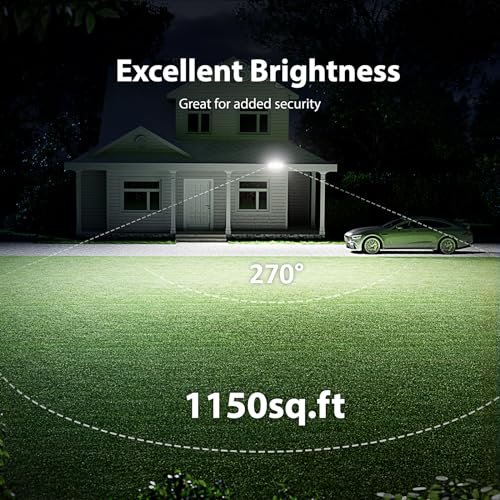 65W Motion Sensor LED Flood Light - Bright 6500lm Outdoor Security Lamp - Image 3