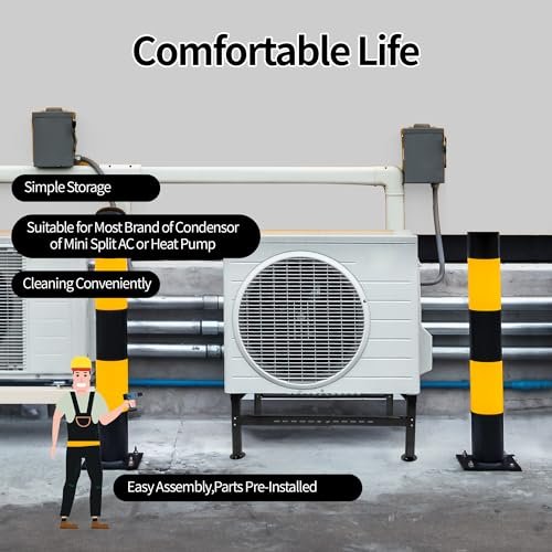 WeCooper Mini Split Ground Stand Heavy-Duty AC Bracket for 9-60K BTU - Image 7