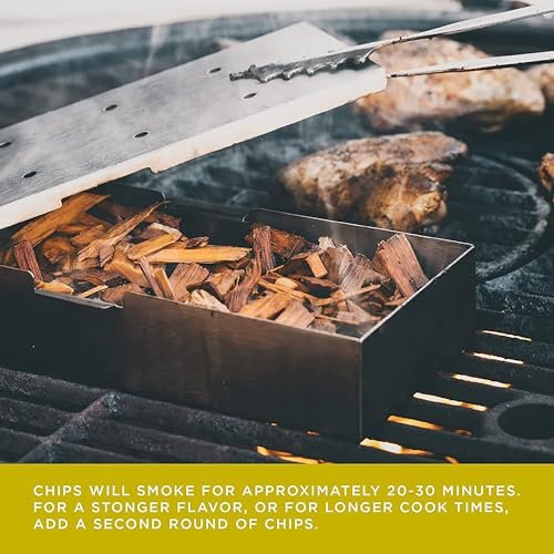 Here's a revised title:
Hickory Smoker Wood Chips - Premium Natural BBQ Grilling Flavor Enhancer 2lb Bag - Image 5