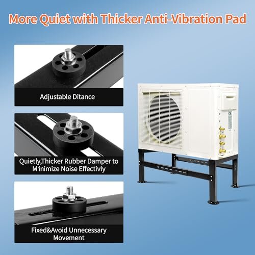 WeCooper Mini Split Ground Stand Heavy-Duty AC Bracket for 9-60K BTU - Image 8