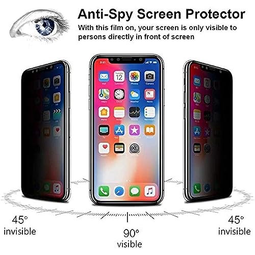 iPhone 11/XR Privacy Screen Protector | Anti-Spy Tempered Glass | 2 Pack, Easy Install - Image 2