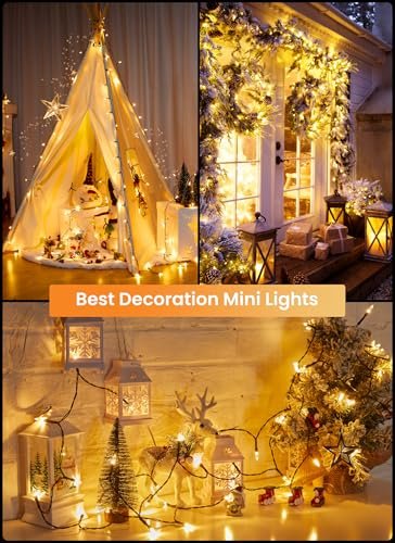 Warm White LED Christmas Lights - 39ft 100 Bulbs, 8 Modes, Outdoor Decorations - Image 7