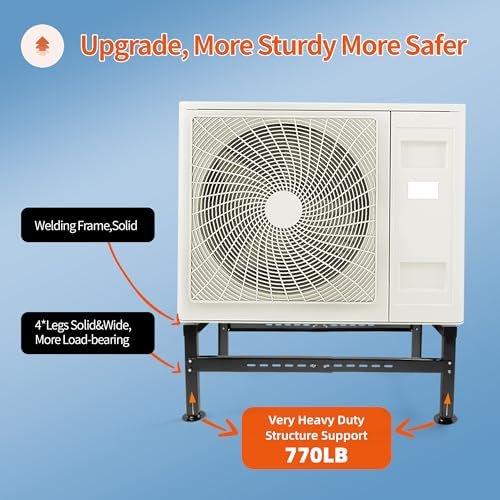 WeCooper Mini Split Ground Stand Heavy-Duty AC Bracket for 9-60K BTU - Image 5