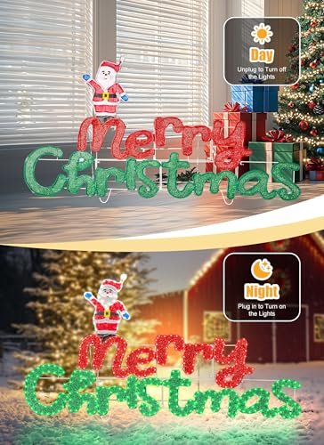 Brightown 4.9FT Lighted Merry Christmas Sign – Outdoor & Indoor Decor - Image 3