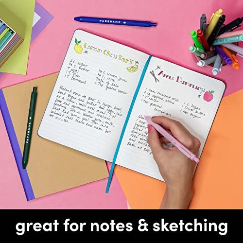 PAPERAGE Black Lined Journal - Hardcover, 160 Pages, 5.7" x 8", 100 GSM - Image 5