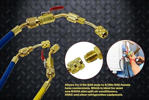 Lu-Hawk R410A Mini-Split Adapter Kit with Shut-Off Valve, Durable HVAC - Image 4