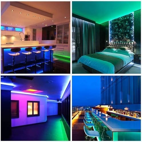 DAYBETTER 66ft Waterproof LED Strip Lights Outdoor Indoor RGB Remote - Image 5