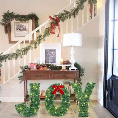 Christmas Joy Yard Lights | 3-Piece Outdoor Festive Holiday Decor Sign Set - Image 6