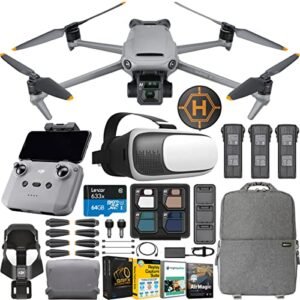 DJI Mavic 3 Drone Fly More Combo with Hasselblad 4/3 CMOS Camera CP.MA.00000440.01 Pro Creator Bundle with 3 Batteries, Backpack, ND Filter Kit, VR FPV Goggles Headset, Landing Pad, Software & More