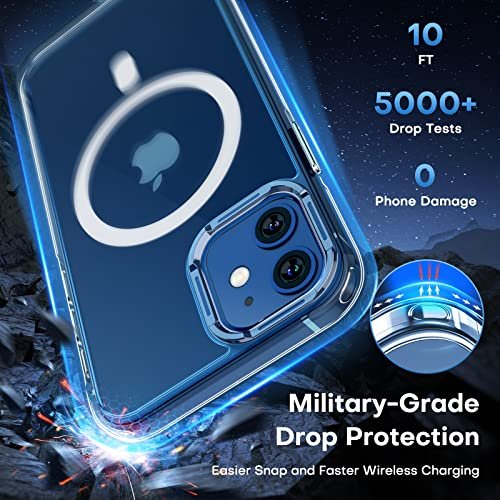 TAURI Clear MagSafe Case for iPhone 12/12 Pro with 2X Screen Protector - Image 4