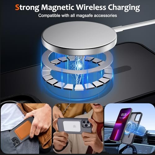 Here's a revised title:
iPhone 13 Pro Max Case MagSafe Magnetic Clear Shockproof Slim Protective Cover - Image 2