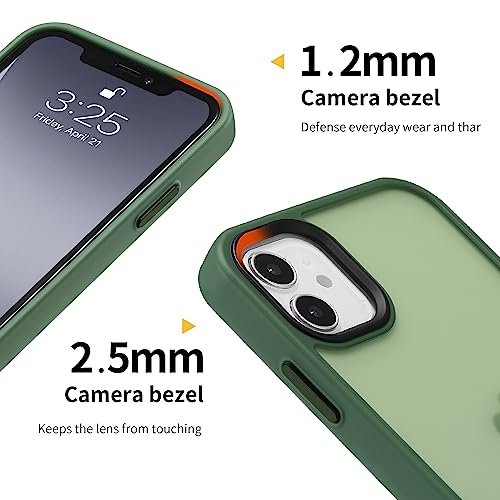 iPhone 11 Rugged Case: Military Drop Protection, Slim Translucent Frosted Green Cover - Image 5
