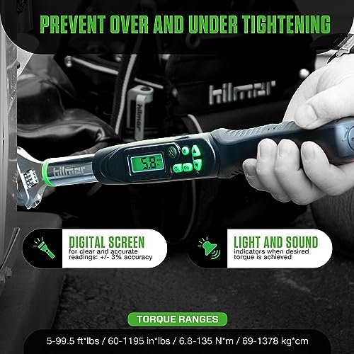 Hilmor Digital Torque Wrench – HVAC & Mini-Split Tool with LCD & Alerts - Image 2
