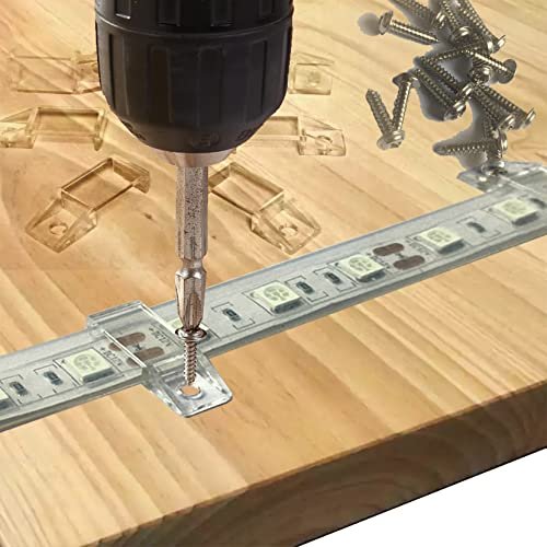 10mm LED Strip Mounting Clips 100-Pack Waterproof Outdoor Silicone Tube Bracket - Image 7