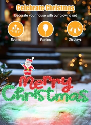 Brightown 4.9FT Lighted Merry Christmas Sign – Outdoor & Indoor Decor - Image 6