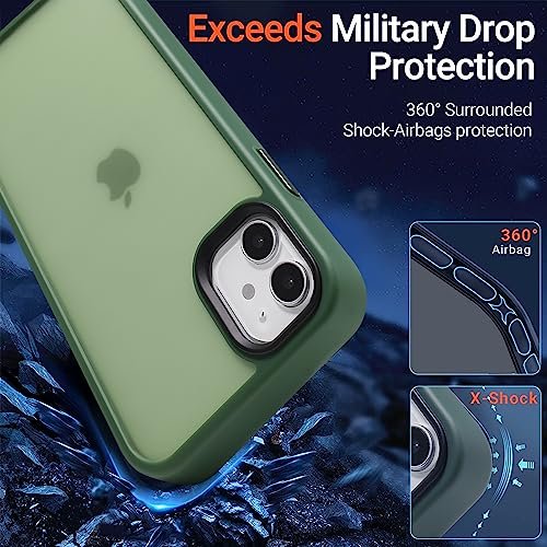 iPhone 11 Rugged Case: Military Drop Protection, Slim Translucent Frosted Green Cover - Image 3