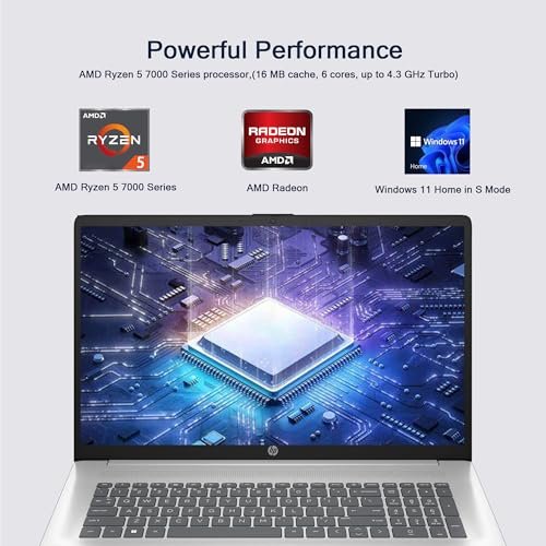HP 17 Laptop: 32GB RAM, 1TB SSD, AMD Ryzen 5, FHD 17.3" Gaming Notebook - Image 2