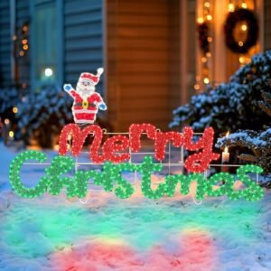 Brightown 4.9FT Lighted Merry Christmas Sign – Outdoor & Indoor Decor
